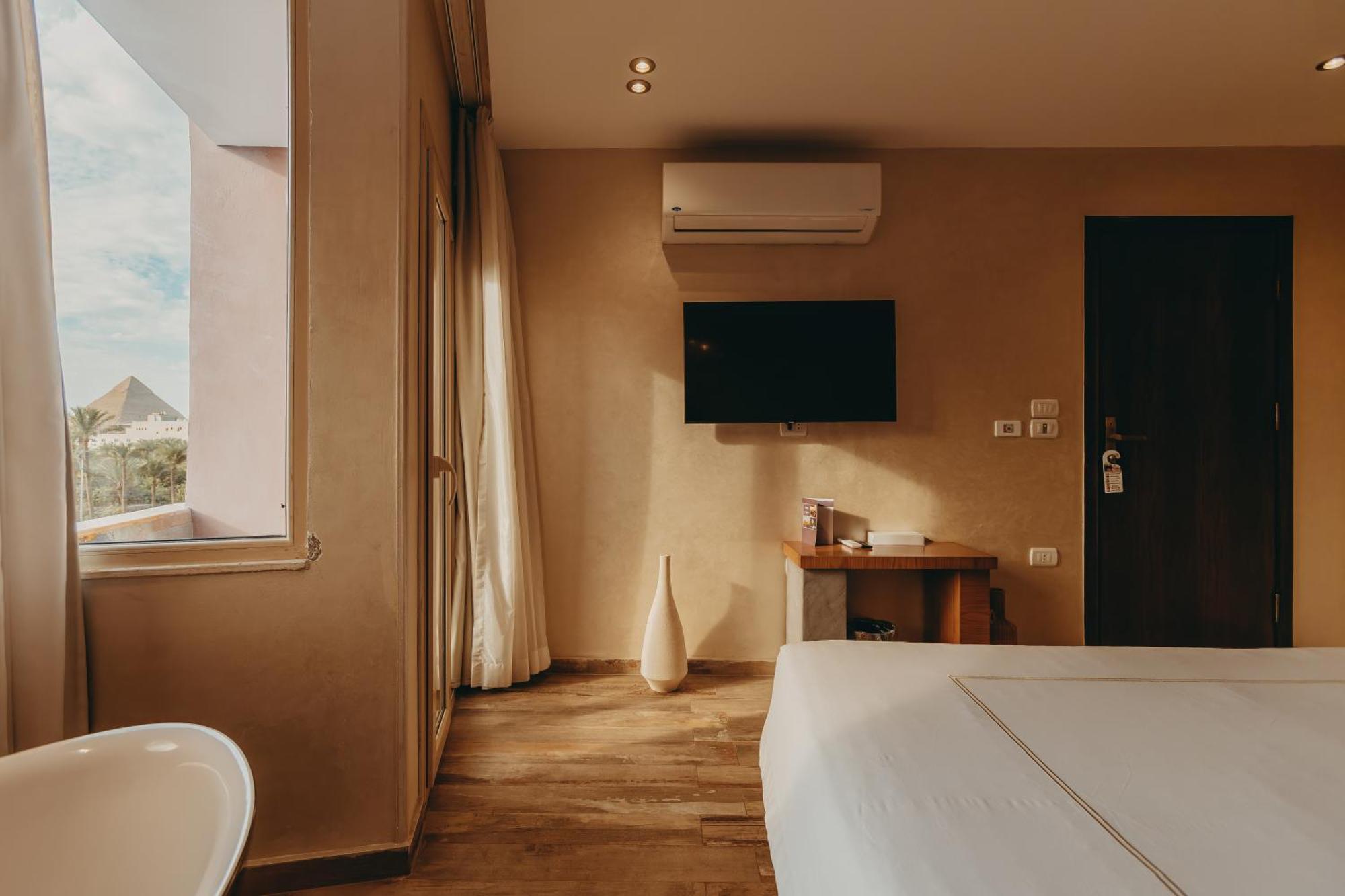 Almas Pyramids View Hotel Kafret el-Gabal Kültér fotó